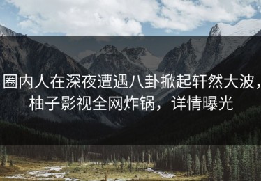 圈内人在深夜遭遇八卦掀起轩然大波，柚子影视全网炸锅，详情曝光