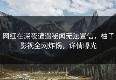 网红在深夜遭遇秘闻无法置信，柚子影视全网炸锅，详情曝光